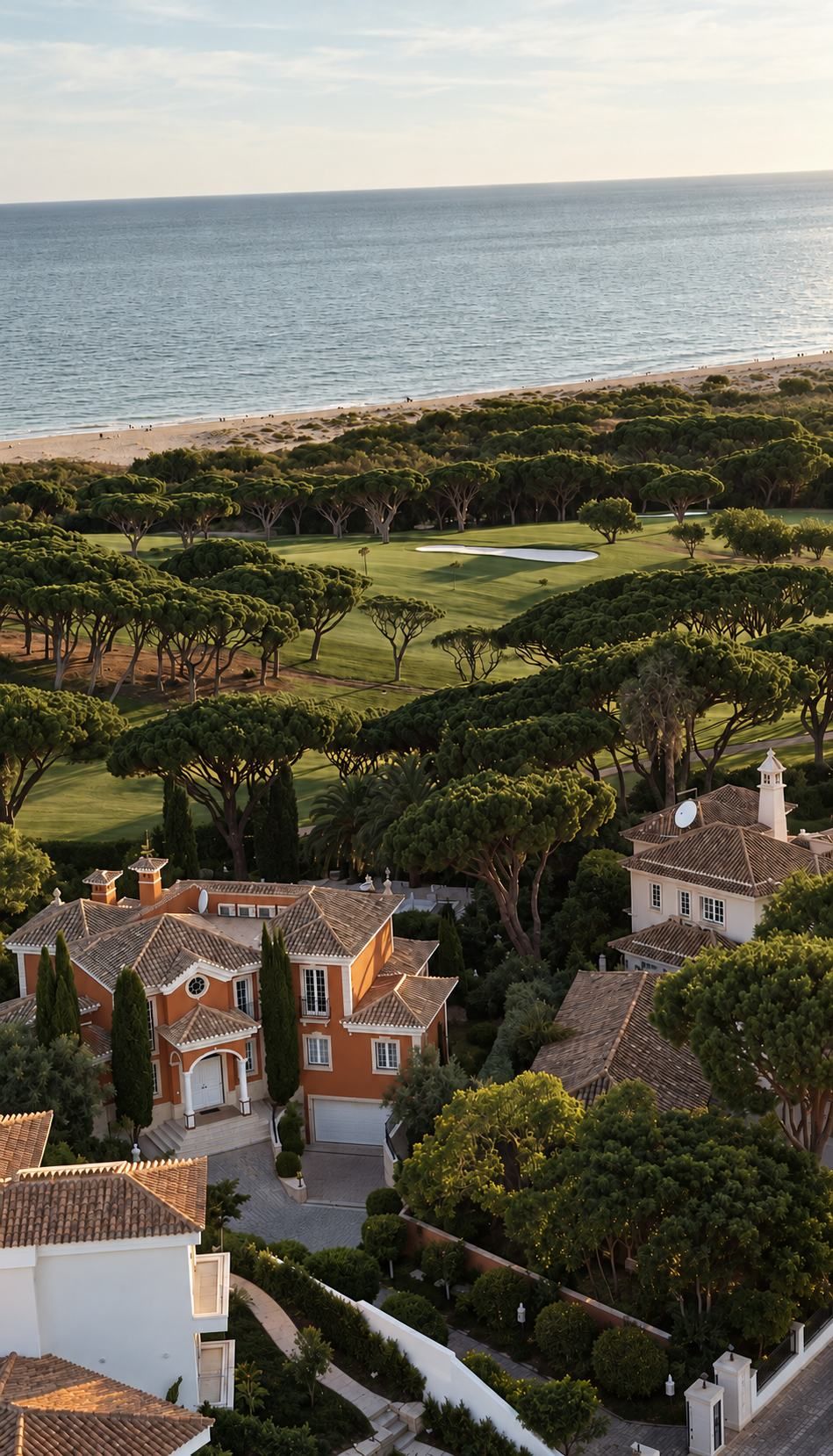 Vale do Lobo coastline at dusk