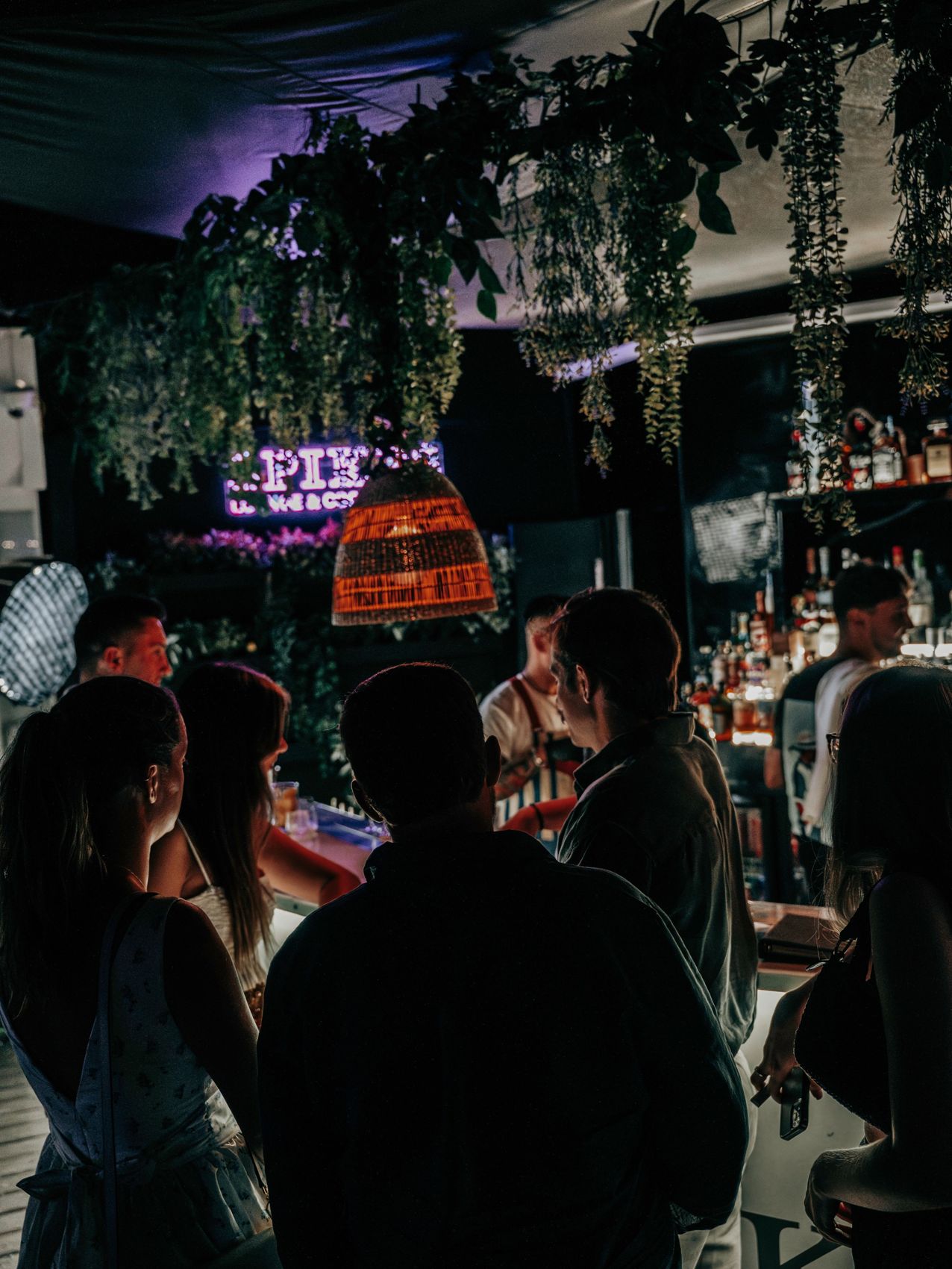 Evening at the Spikes bar