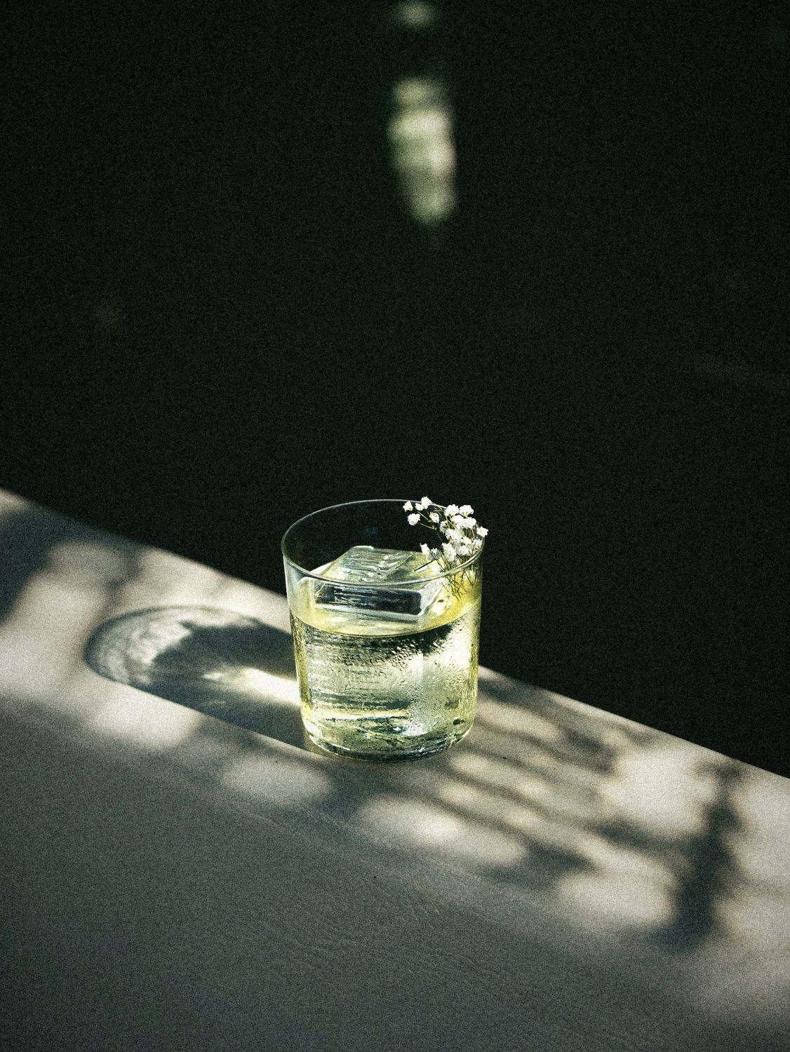 Signature cocktail in the afternoon light
